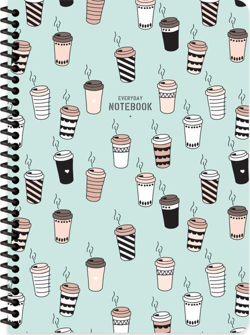 16.5x22.5 Çizgili Defter Coffee - Yeşil