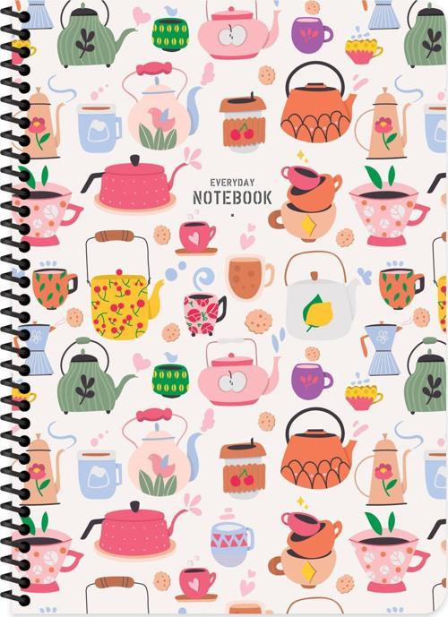 A4 Kareli Defter Coffee - Beyaz