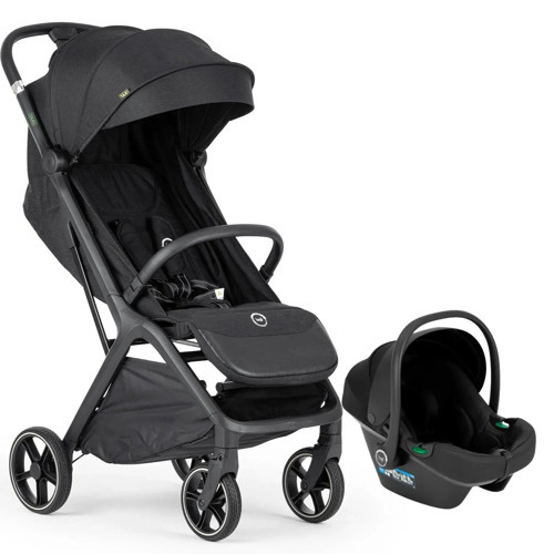 Taxi Tek Elle Katlanabilir Ultra Hafif Travel Sistem + Capsule I-Size Oto Koltuğu 0-13 Kg Black