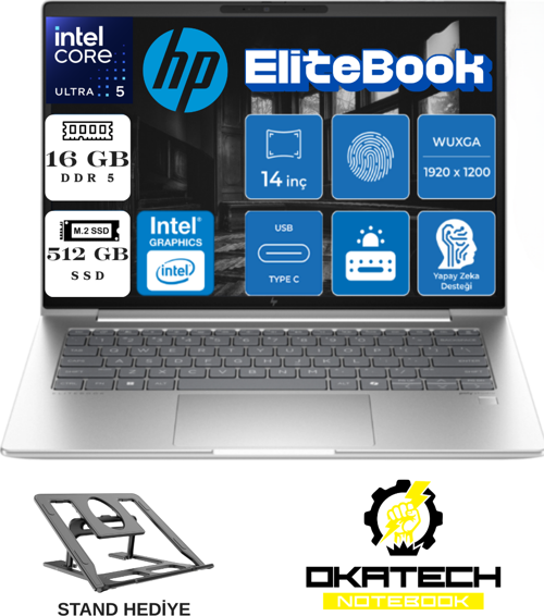 EliteBook 640 G11 Intel Ultra U5-125U AI 16 GB 512 GB SSD FHD IPS 14" W11PRO AD4D0EOKATECH02