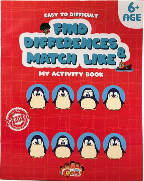Find Differences Matc Like My Activity Book