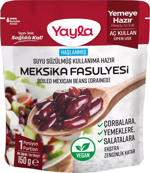 Haşlanmış Suyu Süzülmüş Meksika Fasulyesi 150 gr