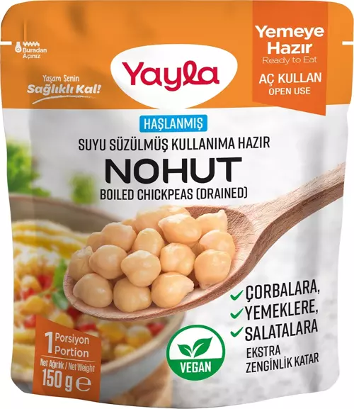 Haşlanmış Suyu Süzülmüş Nohut 150 gr