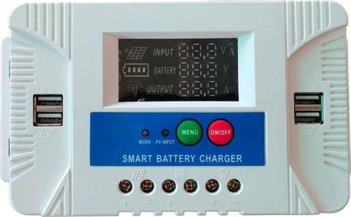 PM-10A 12 Volt 24 Volt 10 Amper 4 USB'li Dijital Otomatik Solar Şarj Regülatör