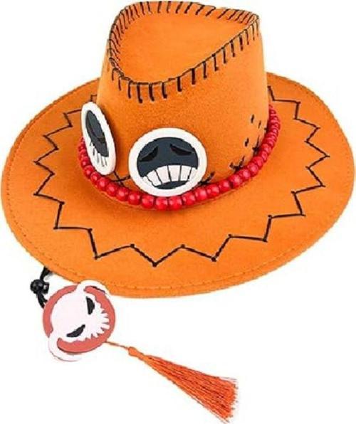 One Piece Ace Anime Cosplay Turuncu Şapka Ace Şapka