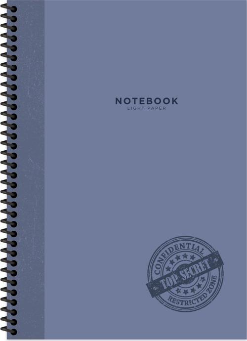 A4 Kareli Defter Stamp - Mor