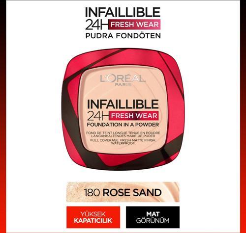 Infaillible 24H Fresh Wear Pudra Fondöten 180 Rose Sand