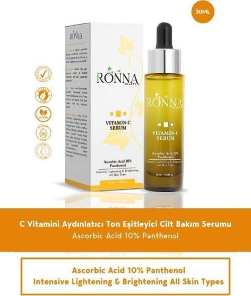 Cilt Tonu Eşitleyici Vitamin C Serum 30 ml Ascorbic Acid 10% Panthenol