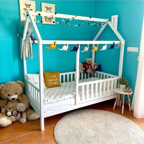 Wh. Lovely Ahşap Montessori Bebek Ve Çocuk Oyun Evi Ve Karyolası