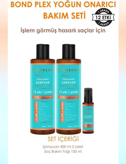Bond Plex Bakım Seti 12 Etki 1 Arada 400 ml x2 Şampuan + 100 ml Saç Bakım Yağı