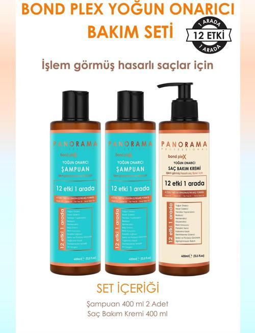 Bond Plex Bakım Seti 12 Etki 1 Arada 400 ml x2 Şampuan + Saç Bakım Kremi
