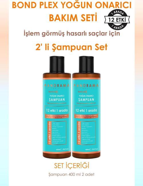 Bond Plex Bakım Seti 12 Etki 1 Arada 400 ml x2 Şampuan 2'li Set