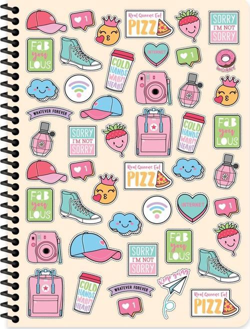 16.5x22.5 Çizgili Defter Sweet Fun - Turuncu