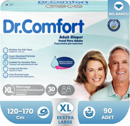 Dr. Comfort Belbantlı Hasta Bezi XL-Extra Large Beden 90 Adet