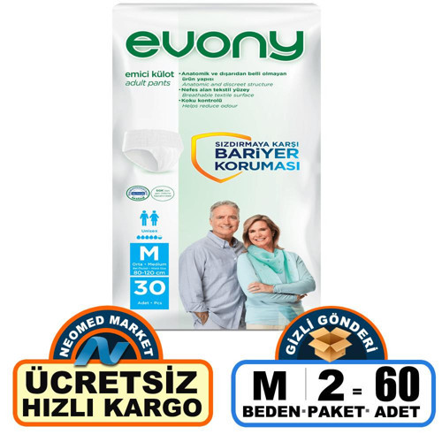 Emici Külot M-Medium Beden 60 Adet