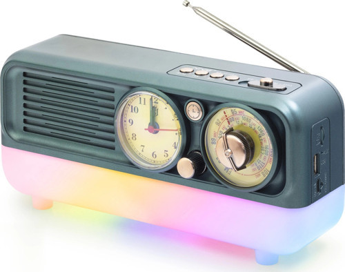 Bluetooth Nostaljik Hoparlör Fm Retro Saatli 18.1 X 11.9 X 19.8 Cm NS7210BT