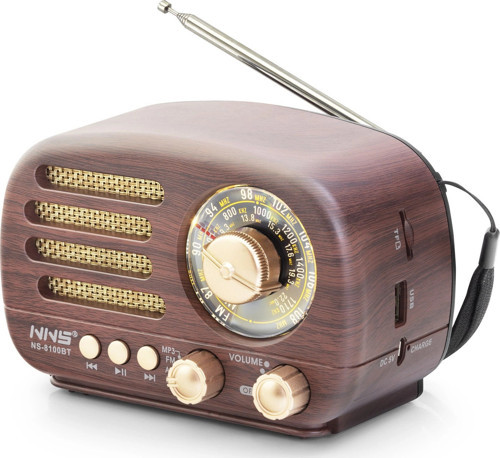 Bluetooth Nostaljik Hoparlör Fm 14.3 X 8 X 9.4 Cm NS8100BT