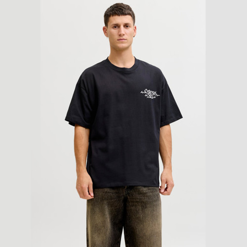 Jack & Jones Dust Script Erkek Siyah Tişört (12292982-B)