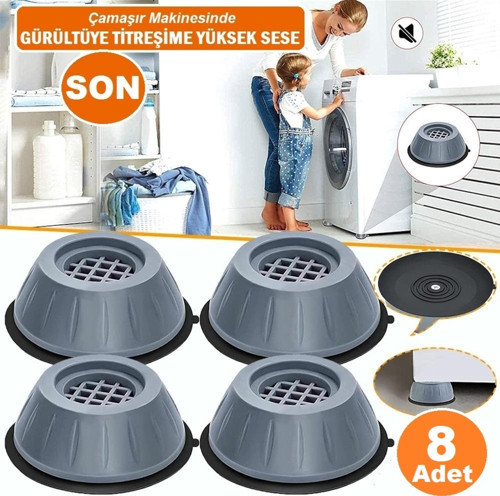 Beyaz Eşya Çamaşır Makinesi Titreşim Önleyici Vantuzlu Ayak 8Adet - 533274538