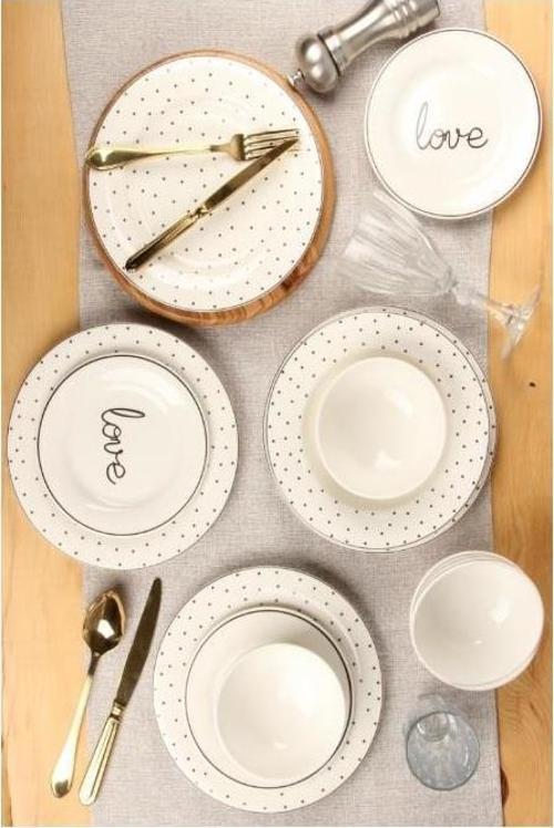 Hope 24 Parça 6 Kişilik Yemek Takımı Set1