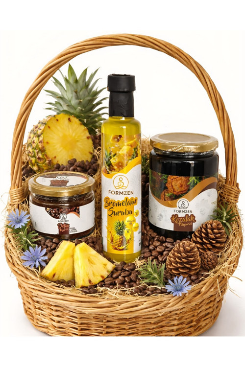 Fırsat Paketi – Hindiba Detox Kahve, Bromelain Şurubu Ve Servi Kozalağı Pekmezi (3’Lü Set)