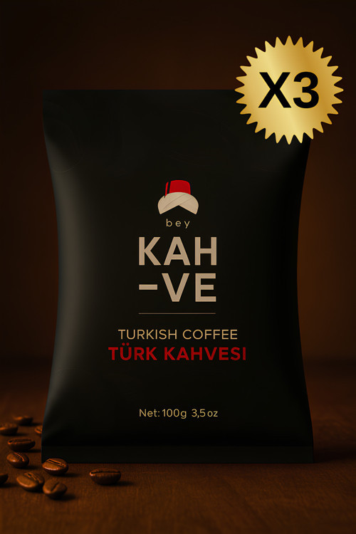 %100 Arabica Türk Kahvesi 100 G 3 Adet – Yumuşak İçim, Orta Kavrum, İnce Öğütüm