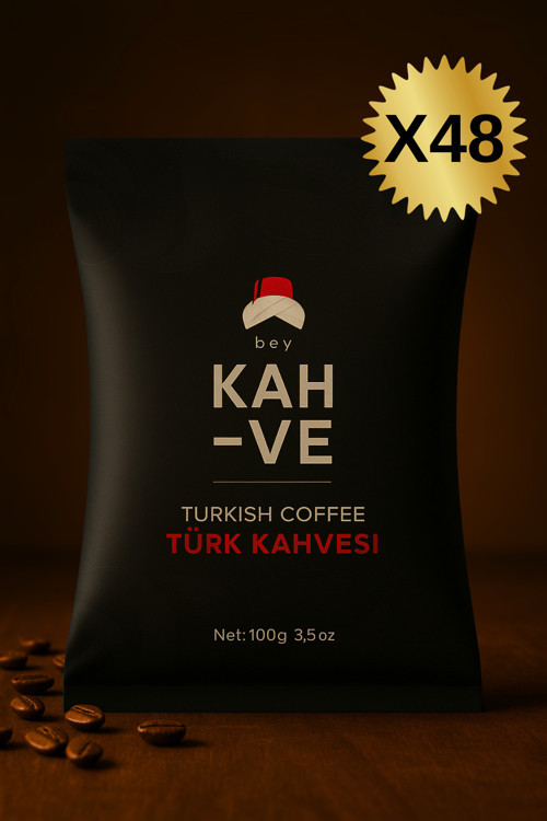 %100 Arabica Türk Kahvesi 100 G 48 Adet – Yumuşak İçim, Orta Kavrum, İnce Öğütüm