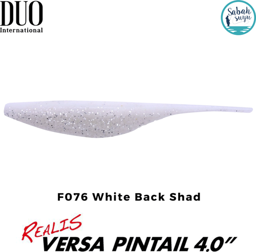 Realis Versa Pintail 10cm (4") Silikon Yem F076 White Back Shad