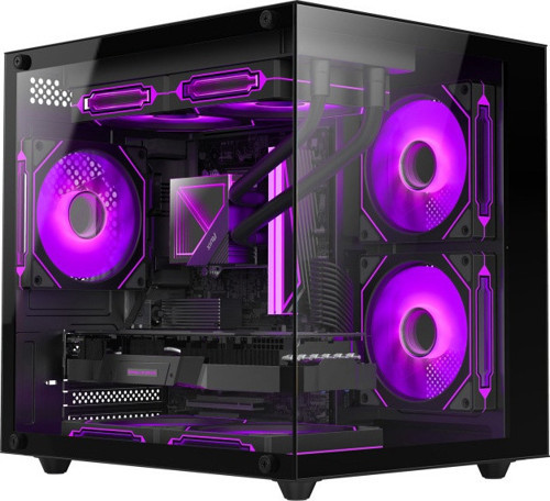 SİYAH CUBE 5X ARGB FAN TUŞ KONTROL 650W 80+ AKVARYUM KASA