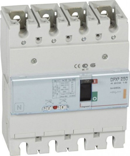 DPX³ 160serisi kompakt şalter 4 kutup Icu:25kA standart tip 100A 400V AC