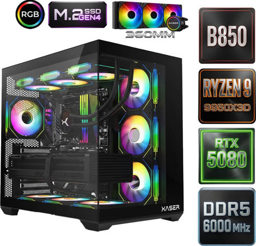 Diamond x8 Ryzen 9 9950X3D 32GB Ram 1TB M.2 NVMe SSD 16GB RTX5080 Oyuncu Tavsiye Sistem