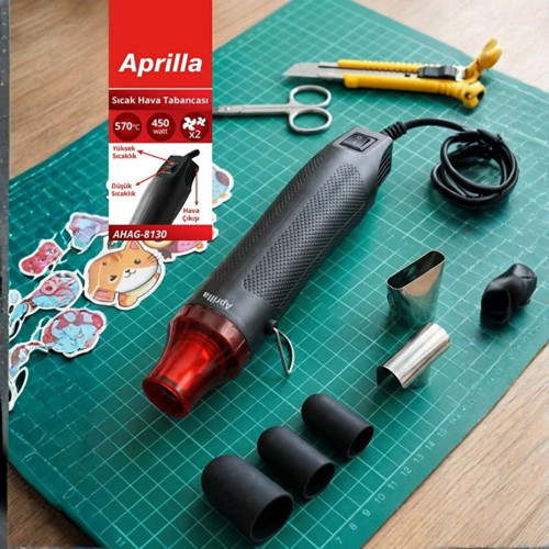 AHAG-8130 570°C Ayarlanabilir Sıcak Hava Tabancası 2 Kademeli