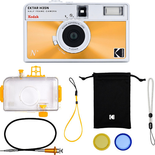 EKTAR H35N 35mm Filmli Fotoğraf Makinesi- Premium Paket-Sırlı Turuncu