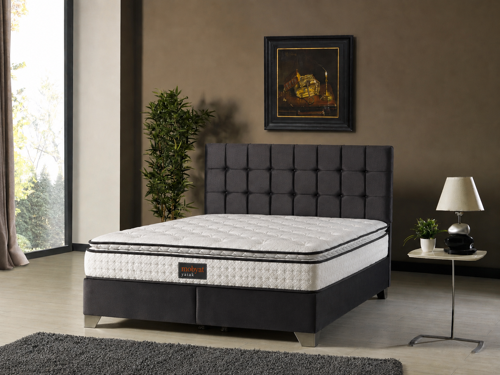 Luvita Tavşan Tüyü Ultra Full Ortopedik Pedli Yatak (Antrasit) 90X190