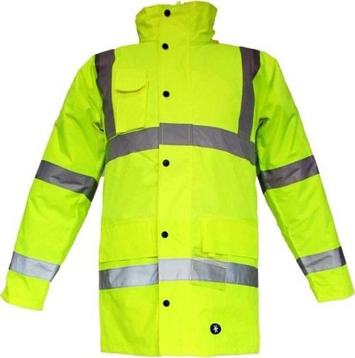 JUNIOR JN1011 Waterproof Fosforlu Oxford Parka Sarı XL beden