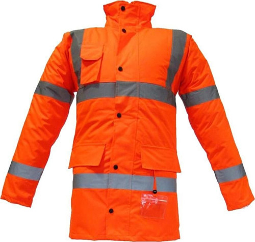 JUNIOR JN1012 Waterproof Fosforlu Oxford Parka Turuncu L beden