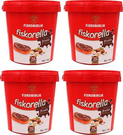 Fiskorella Kakaolu Fındık Kreması 1 kg 4 lü