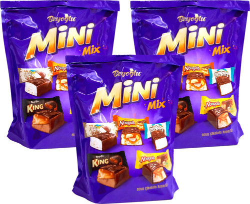 Mini Mix 500 gr Karışık Bar Çikolata x 3 Adet