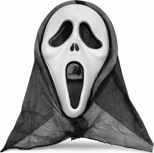Kapşonlu Çığlık Maskesi Scream Maskesi - Hayalet Maskesi 33x21 cm