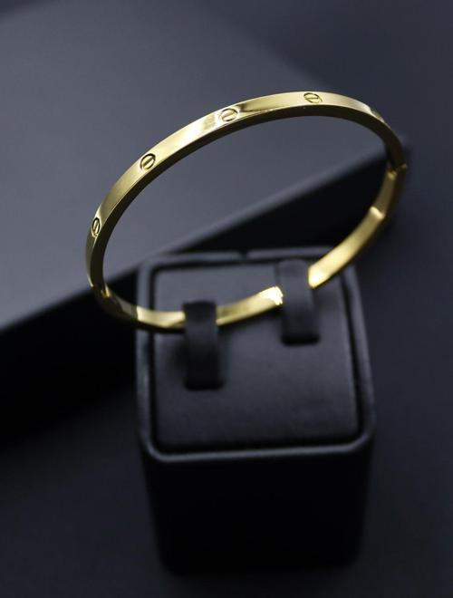 Kadın Cartier Model Sarı Çelik Kelepçe-Bileklik-Bilezik