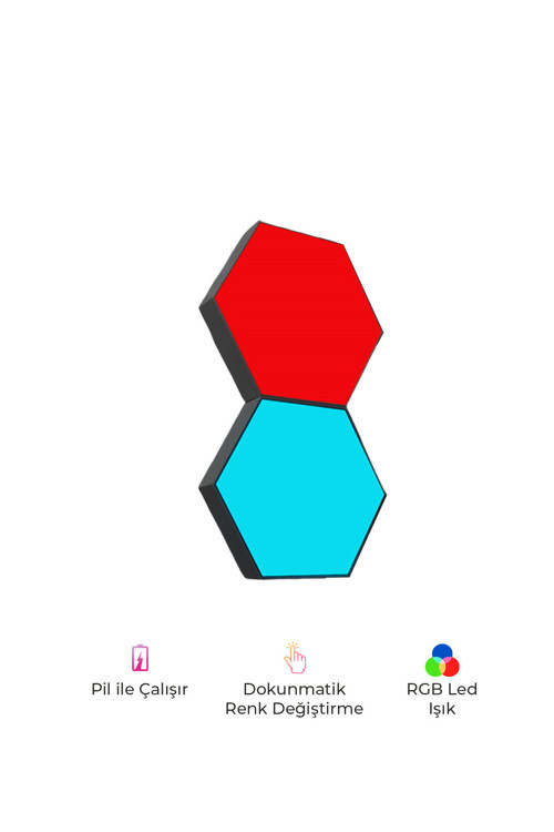 Multicolor RGB Hexagon Altıgen Led Işık