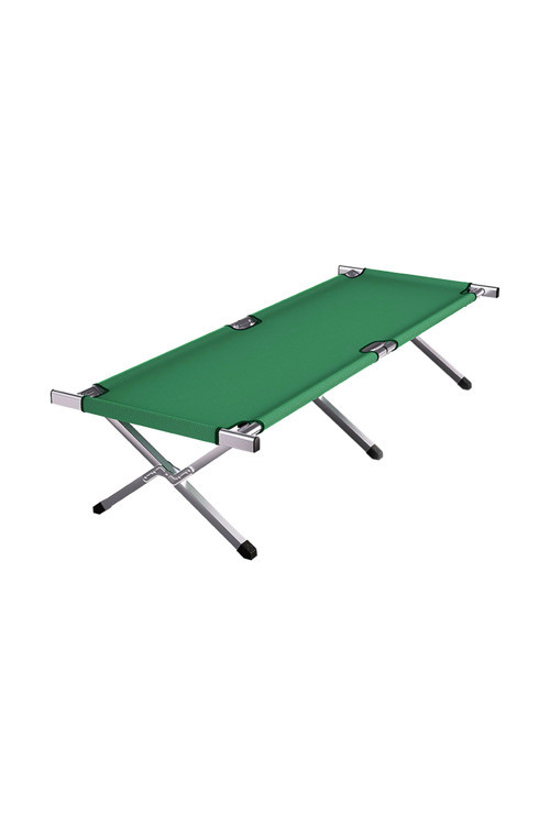 Katlanır Kampet Şezlong | Taşıma Çantalı, 190 cm Dayanıklı Kamp Yatağı, Portatif Kampet YEŞİL