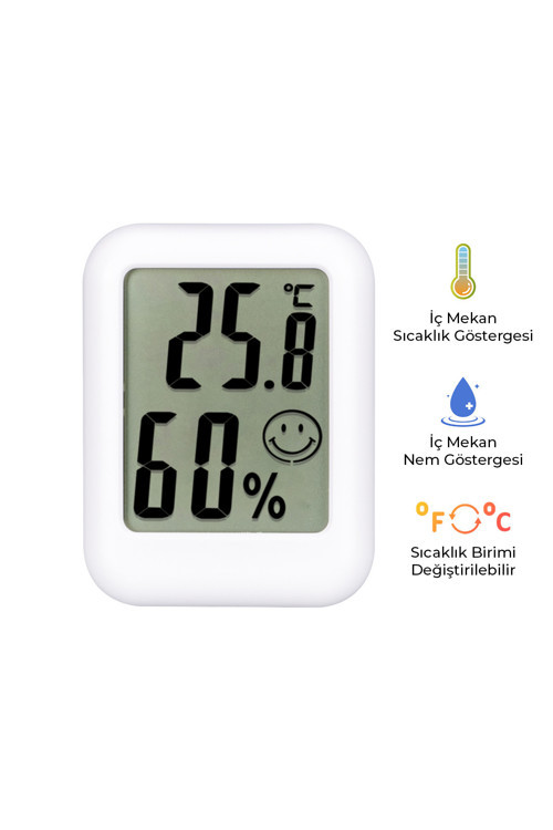NM-30 Dijital Termometre | Nem Ölçer, Sıcaklık & Nem Takip Cihazı, LCD Ekran