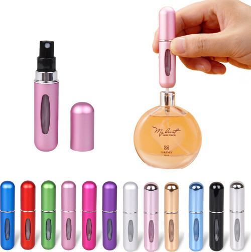 BOOD DP-01 Mini Doldurulabilir Parfüm Şişesi 5ml 5’li Set | Seyahat Boy, Sprey, Taşınabilir