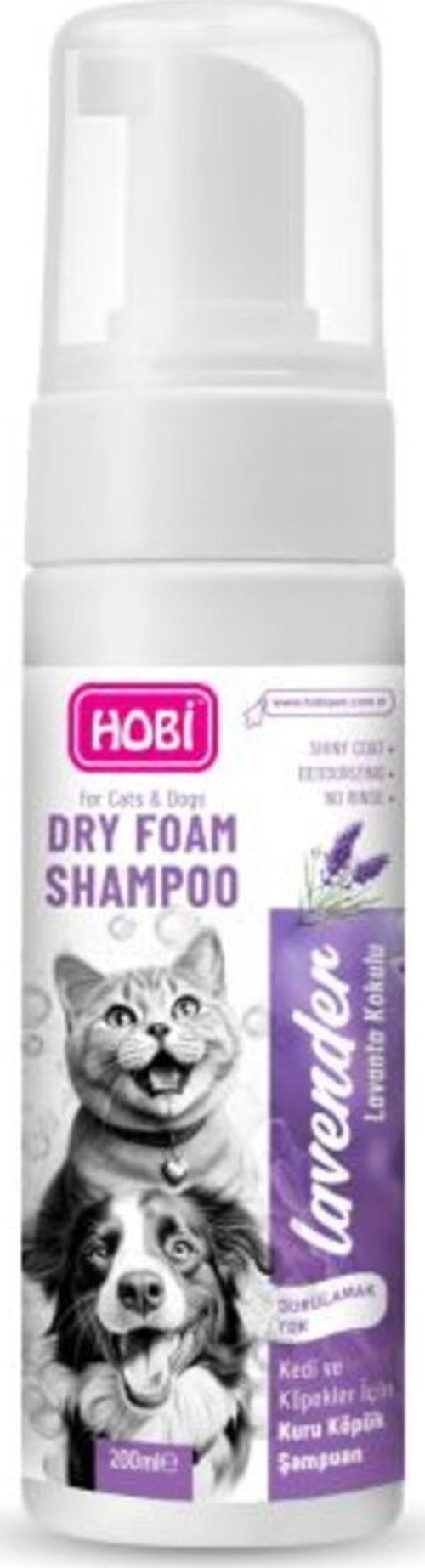 Lavanta Özlü Kedi ve Köpekler İçin Köpük Şampuan 200ml