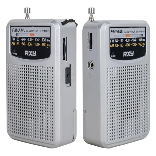 Bariton Cep Tipi Mini Analog Radyo Gri