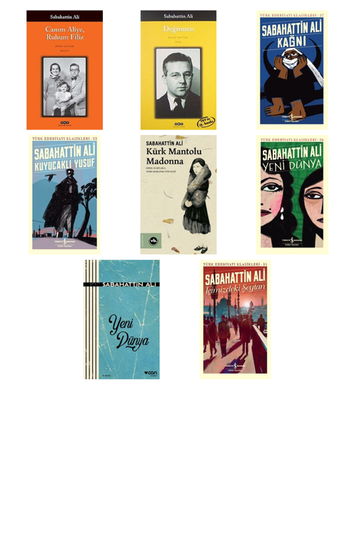 Sabahattin Ali Canım Aliye, Ruhum Filiz +7 Adet Kitap Set