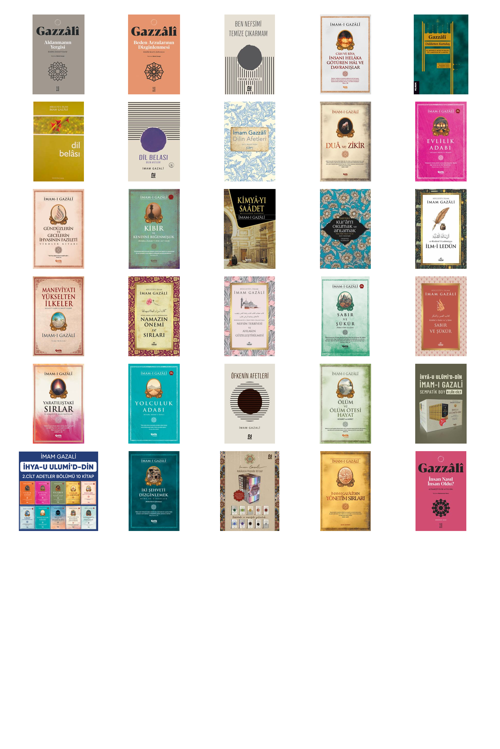 İmam Gazali Aldanmanın Yergisi & Kitabü Zemmi'l-Gurû +29 Adet Kitap Set