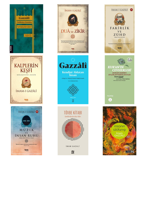İmam Gazali Dalaletten Kurtuluş & El-Munkız Mine'd-D +8 Adet Kitap Set