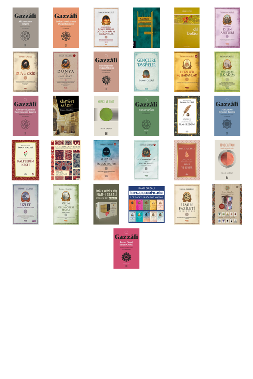 İmam Gazali Aldanmanın Yergisi & Kitabü Zemmi'l-Gurû +30 Adet Kitap Set